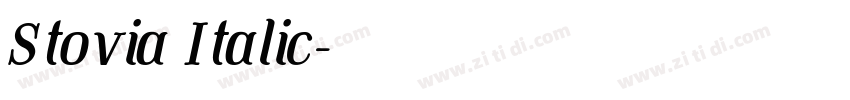 Stovia Italic字体转换